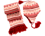 Knitted hat, scarf
